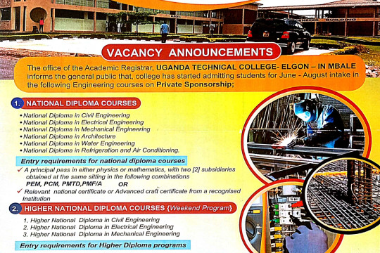 Vacancy Announcement for Diploma Courses